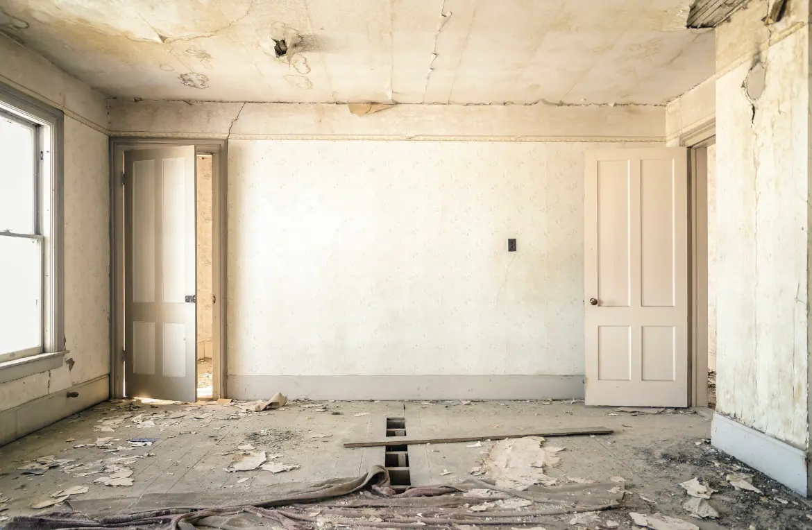 Waste disposal crew managing a cleanout project in Anthony